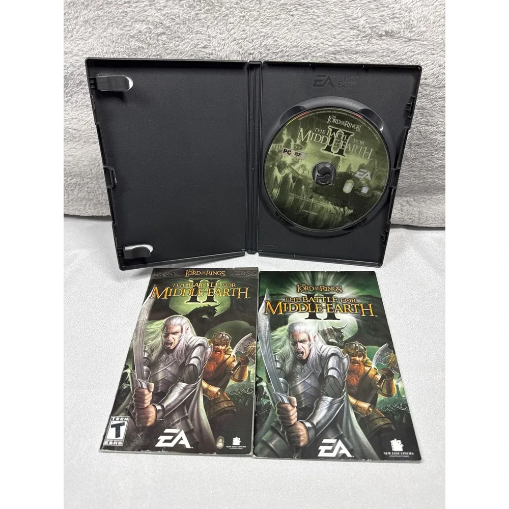 EA Lord of the Rings Battle for Middle-earth II PC Game DVD-ROM Green Case